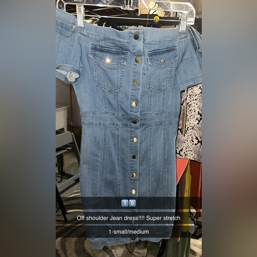 Stretch denim dress
